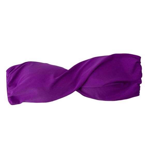 Purple Shimmer Strapless Bikini Swim Top Medium - Picture 1 of 7